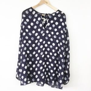 Coldwater Creek Moondance Polka Dot Blouse